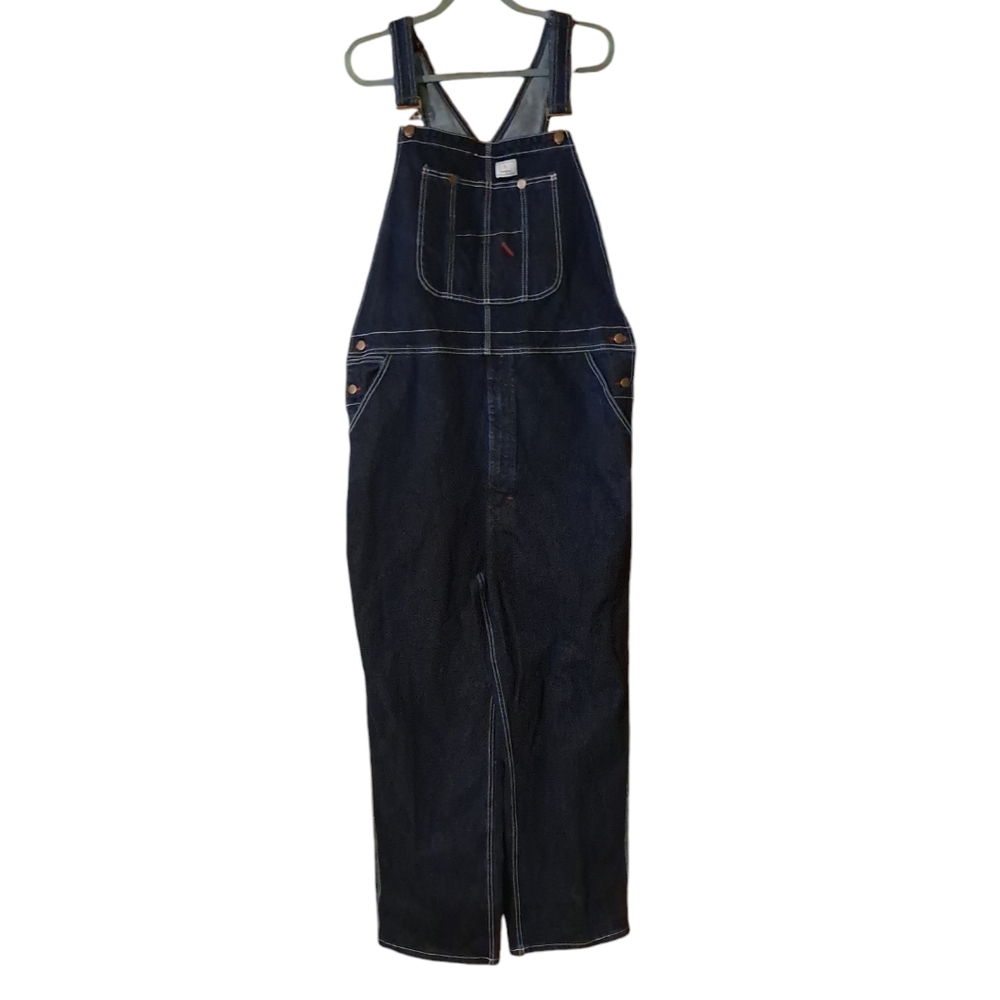 HISEA Men Denim Bib Overalls Dungarees Heavy Duty Workwear Pants Jeans NWOT